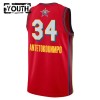Camiseta Niños NBA All-Star 2025 Giannis Antetokounmpo Jordan Rojo Swingman